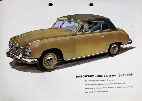 Borgward Hansa 1500 Modelprogram 1951 Carbrochure (10024)